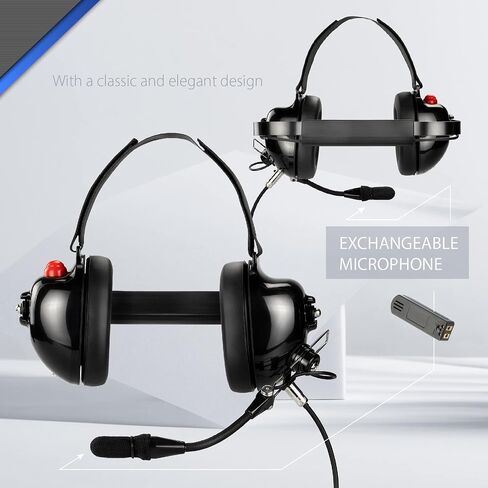 Arrowmax AHDH0032-BK-AX Noise Cancelling Headset - Compatible with Motorola Radios XPR 3500e, 3300e, DGP8050e Elite in Saudi Arabia