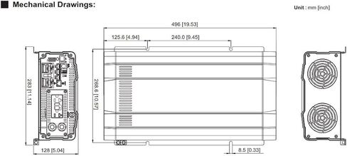 COTEK SD3500 GFCI عاكس موجة جيبية نقية مع GFCI 120VAC 24VDC 3500W (SD3500-124 GFCI) in Saudi Arabia