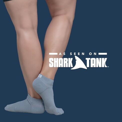 The AMP Unisex Large Powder Blue, As Seen On Shark Tank Athletic No Show Compression Socks for Women and Men - Performance, Moisture Control, Ankle and Arch Support, Made in USA - 1 Pair in Saudi Arabia