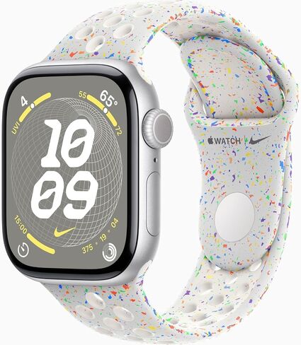 Apple Watch Series 10 [GPS + Cellular ، 46mm] - حالة الألومنيوم الفضية مع فرقة Cargo Khaki Nike Sport ، M/L (متجددة) in Kuwait