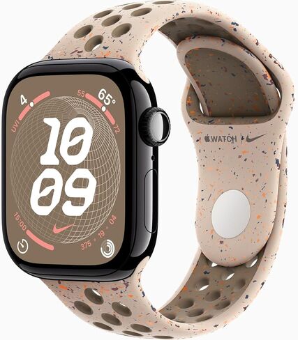 Apple Watch Series 10 [GPS + Cellular ، 46mm] - حالة الألومنيوم الفضية مع فرقة Cargo Khaki Nike Sport ، M/L (متجددة) in Kuwait