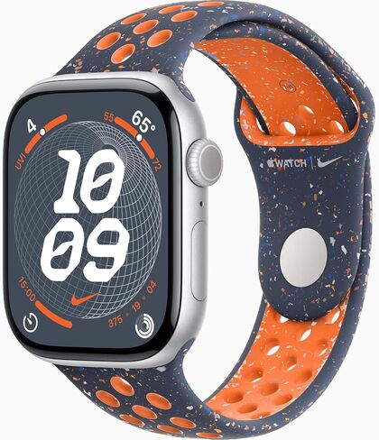 Apple Watch Series 10 [GPS + Cellular ، 46mm] - حالة الألومنيوم الفضية مع فرقة Cargo Khaki Nike Sport ، M/L (متجددة) in Kuwait