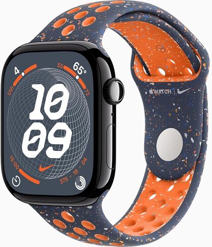 Apple Watch Series 10 [GPS + Cellular ، 46mm] - حالة الألومنيوم الفضية مع فرقة Cargo Khaki Nike Sport ، M/L (متجددة) in Kuwait