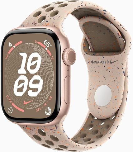Apple Watch Series 10 [GPS + Cellular ، 46mm] - حالة الألومنيوم الفضية مع فرقة Cargo Khaki Nike Sport ، M/L (متجددة) in Kuwait