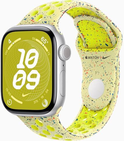 Apple Watch Series 10 [GPS + Cellular ، 46mm] - حالة الألومنيوم الفضية مع فرقة Cargo Khaki Nike Sport ، M/L (متجددة) in Kuwait