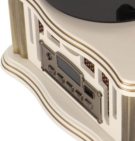 Vintage Phonograph Speaker Gramophone Speaker Dual Speaker Type C Charging HiFi Sound for Mobile Phones (White) in Kuwait