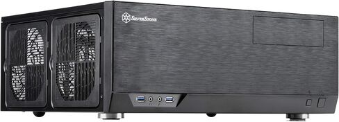 Silverstone Technology Grandia Series Aluminium HTPC Computer Computer لـ ATX / SSI -CEB - Black (GD09B) in Kuwait