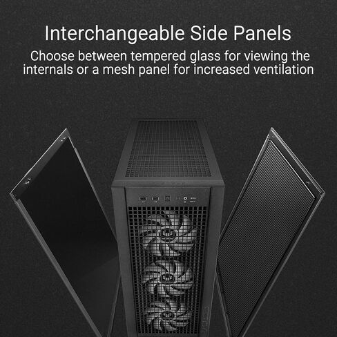 ASUS TUF Gaming GT302 ARGB ATX Mid-Tower PC Case – Four 140 x 28 mm ARGB Fans for High Airflow, Interchangeable Tempered Glass or Mesh Side Panels, Supports BTF Hidden-Connector Motherboards | Black in Kuwait