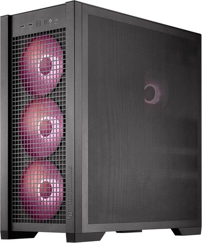 ASUS TUF Gaming GT302 ARGB ATX Mid-Tower PC Case – Four 140 x 28 mm ARGB Fans for High Airflow, Interchangeable Tempered Glass or Mesh Side Panels, Supports BTF Hidden-Connector Motherboards | Black in Saudi Arabia