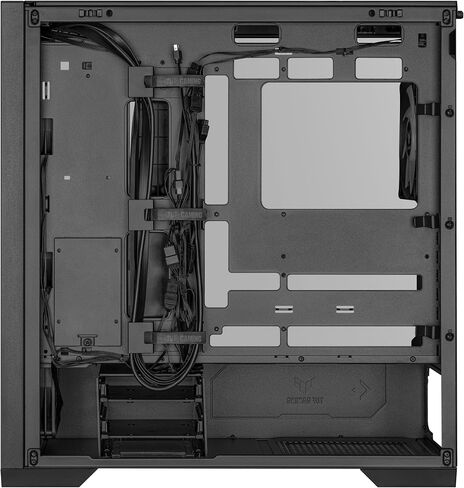 ASUS TUF Gaming GT302 ARGB ATX Mid-Tower PC Case – Four 140 x 28 mm ARGB Fans for High Airflow, Interchangeable Tempered Glass or Mesh Side Panels, Supports BTF Hidden-Connector Motherboards | Black in Saudi Arabia