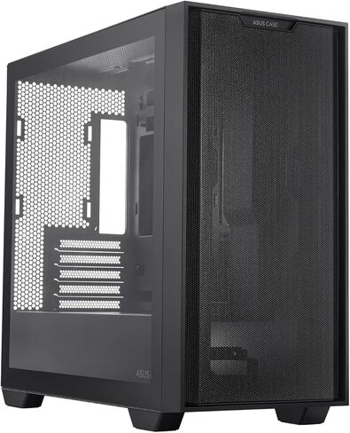ASUS TUF Gaming GT302 ARGB ATX Mid-Tower PC Case – Four 140 x 28 mm ARGB Fans for High Airflow, Interchangeable Tempered Glass or Mesh Side Panels, Supports BTF Hidden-Connector Motherboards | Black in Saudi Arabia