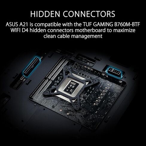 ASUS TUF Gaming GT302 ARGB ATX Mid-Tower PC Case – Four 140 x 28 mm ARGB Fans for High Airflow, Interchangeable Tempered Glass or Mesh Side Panels, Supports BTF Hidden-Connector Motherboards | Black in Saudi Arabia