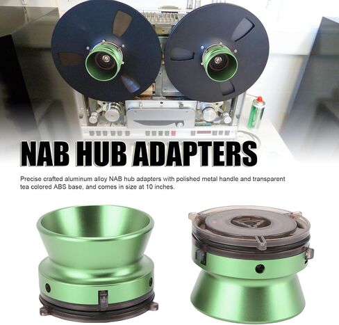 Yoidesu NAB HUB محولات ، 1/4 10 بوصة بكرة سبيكة الألومنيوم إلى محول HUB TAPE NAB مع قفل لاستوديو REVOX B67 (الأزرق) in Saudi Arabia