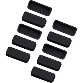 (DVI Port/PE Black) 10pcs Anti Dust Silicone / PE Connector Protector for DVI Graphics Card Dustproof Cover Cap Plug Protector for Computer Laptop TV Tablet PC Notebook