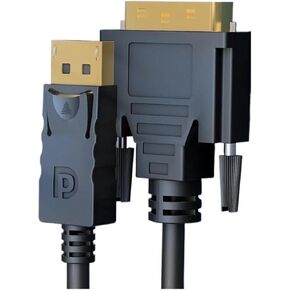 1080P DisplayPort DP to DVI 24+1 Cable Adapter DP to DVI Conversion Cable for de*/ll M>oni>tor Projector DisplayPort Cable 1.8m(300cm)
