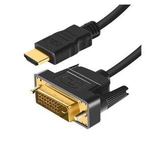HDMI Compatible to DVI Cable 1080P 3D Cable D 24 1 Pin Adapter Cables Plated for TV Box DVD 1 2M(1.5m)