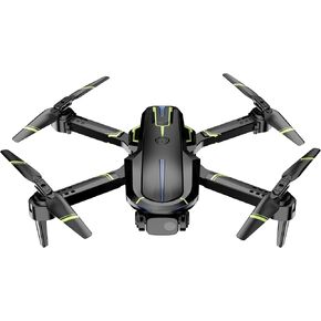 Foldable Mini Drone with Lights, Quadcopter, Black