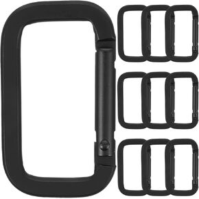 Sosoport 10pcs Carabiner Travel Keychain Heavy Duty Keychain Metal Keychain Square Carabiners Heavy Duty Belt Buckle Camping Carabiners Multi-Functional Buckles Hiking Clasp Sturdy Buckle