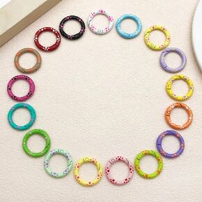 17 Pack Cute Carabiner Keychain Clip Cat Paw Print Round Mini Carabiners Clips for Keychains, Water Bottle Holders, Dog Leashes, Bag Purse Strap, DIY Crafts and More