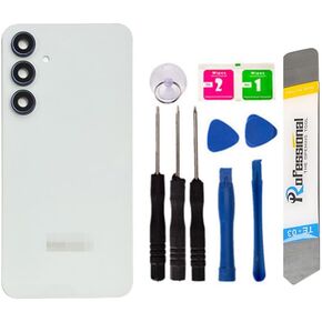 Replacement Repair Battery Back Glass Cover Back Housing for Samsung A35 A55 A356 A556 with Pre-Installed Camera Lens Tape Tools (Yellow)