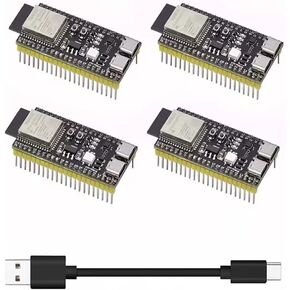 4PCS ESP32 S3 Development Board 2.4G WiFi DevKitC Module with ESP32-S3-WROOM-1 N16R8 MCU 44Pin 8M PSRAM for Arduino Kit with 1pc 50CM Type-C Cable Set