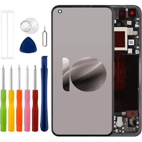 [with Frame][New] Duotipa 5.9" LCD Display Touch Screen Digitizer Assembly Replacement for Asus Zenfone 10 with Technical Repair Tools Kit-Black