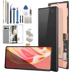 OLED Screen for Google Pixel 7 Pro Screen Replacement for Google Pixel 7 Pro 5G LCD Display Touch Screen Digitizer Assembly with Tools（Support Fingerprint）