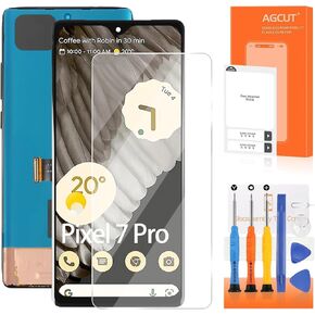 OLED for Google Pixel 7 Pro Screen Replacement for Pixel 7 Pro LCD Display GP4BC GE2AE Digitizer Screen Touch Assembly Repair Kits Black No Frame(with Fingerprint Function)