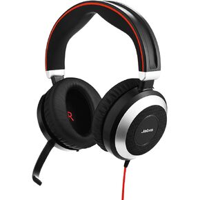 Jabra Evolve 80 - Professional Stereo Noise Cancelling Wired Headset/Music Headphones - MS (Renewed)