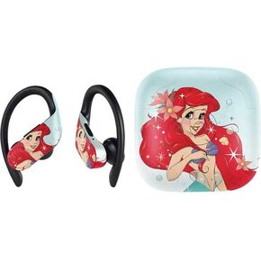 Skinit Decal Audio Skin Compatible with PowerBeats Pro - Officially Licensed Disney The Little Mermaid Character Silhouette Pattern Design