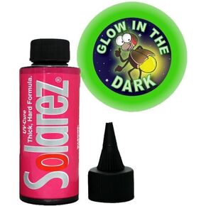 SOLAREZ Fly Tie UV Cure Resin - Thick Hard Glow Formula (2 oz) Fly Tying, Fishing, Use Glow in The Dark to Build Fly Heads and Bodies ~ Made in The USA