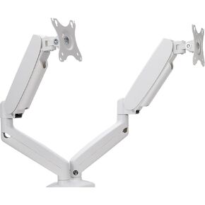 Dual Monitor Desk Mount for 2 Monitors Max 32 inch Screen, Gas Spring Arm, Stand with Clamp/Grommet Mounting Base, VESA 75x75mm & 100x100mm, Mounts Fit 4.4-17.6lbs Computer, Black