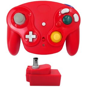 YIRVAHERE Replacement Wireless Game Controller W/Adapter for Nintendo Gamecube Retro GC NGC,Plug and Play,Purple
