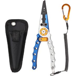 Booms Fishing Small Fishing Pliers: 5.8in Aluminium Pliers Tool - Hook Remover and Split Ring Kit, X01