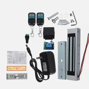 Door Access Control System Kit, Home Security System with 180kg 320LB Electric Magnetic Lock 110-240V AC to 12v DC 3A 36w Power Supply Proximity Door Entry keypad EXIT Button