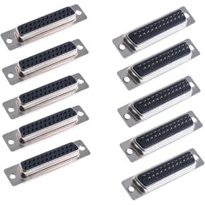 Oiyagai 10pcs DB25 Solder Type Female D-Sub Solder Cup Connector Adapter