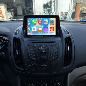 Car Radio Stereo Fit for Ford Escape 2013 2014 2015 2016 2017 2018 2019, 9" Touch Screen Car Radio Receiver with Carplay Android Auto w/WiFi GPS Navigation Bluetooth FM SWC Backup Camera - 4+64G