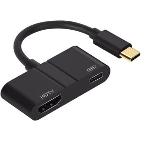 PD Port USB-C to 4K HDMI Adapter Compatible with Samsung Galaxy S23 S24 Ultra Plus - TV Video Hub Type-C Charger Port Projector Converter