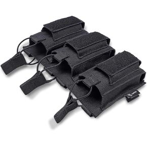 TSPRO Triple Magazine Pouches Open-Top Triple Molle Mag Pouch for M4 M14 M16 AK AR Elastic Rifle Magazines for Pistol Mag Pouch