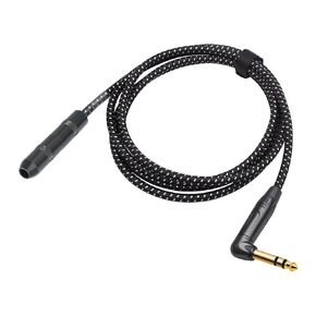 1Feet Right Angle 1/4 6.35 TRS Male to Female Stereo Audio Cable,6.35MM TRS Male to Female Stereo Headphone Guitar Extension Cable Cord