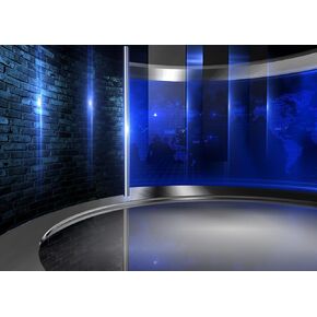 News Studio Backdrop 10x8ft لبودكاست البث المباشر للبث التلفزيوني الخلفية للمقابلات ، وتوقعات الطقس ، ومؤتمرات الفيديو ديكور ديكور صور كشك الاستوديو