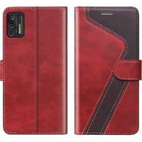 لـ Moto G Stylus 5G 2025 Case Wallet ، Flip Case RFID حظر بطاقة الائتمان حامل بطاقة Magnetic Stand TPU مقاوم للصدمة متوافق مع Moto G Stylus 5G 2025 ، Red Brown in Kuwait