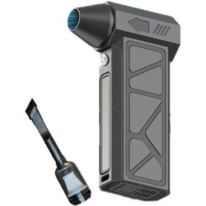 Portable Handheld Electric Air Duster Blower With 4000MAh Battery 4-Speed Adjustable Brushless Motor Turbine Fan For Computer Keyboard Electronics Cleaning(Vacuum head)