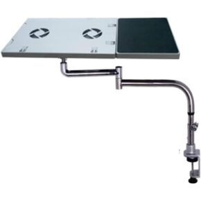 DL-OK051 Multifunctional 20kg Stainless Steel Full Motion Desk Clamping Keyboard/Laptop Desk Holder Square Mouse Pad+Cooling Fan(DL-OK051W)