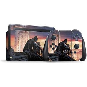 Skinit Skinit Gaming Gaming Skin متوافق مع حزمة Nintendo Switch - Comics DC Comics المرخصة رسميًا Batman Black Mirror Cover #1