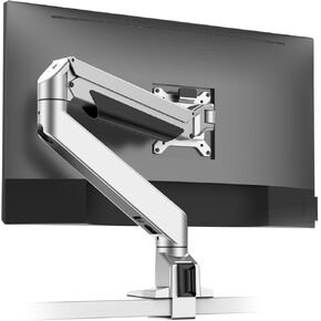 ذراع شاشة واحدة-شاشة Vesa Mount 17 "-32" شاشة كاملة من المشبك المكتبي وقاعدة GROMMET-إمالة قابلة للتعديل ، دوارة ، دوران-ساحة رمادية