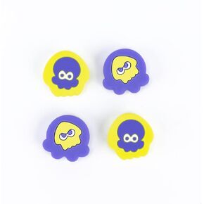 Yocore Splatoon 3 Switch Thumb Grip Caps,Soft Silicone Thumb Grips,Analog Soft Silicone Joystick Caps Stick Caps for Switch/OLED/Switch Lite,4 Pcs