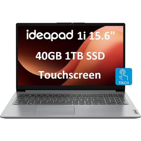 Lenovo IdeaPad 15.6" FHD Touchscreen Laptop (16GB RAM, 512GB SSD, Intel 6-Core i3-1215U (> i5-1135G7)), Narrow Bezel, Webcam, 10-Hour Long Battery Life, Wi-Fi 6, Win 11 Home S Mode, Cloud Grey
