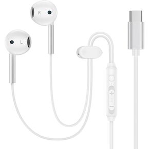 Type C Headphones Wired for iPhone 16e/16 Pro Max/16 Pro/16 Plus/16/15, USB C Earphones Noise Canceling Earbuds with Mic & Remote Control for Samsung Galaxy S25 Ultra S24FE S23 S22 A16 A36 A26,Pixel 9