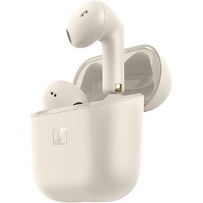 Sennheiser ACCENTUM Open Wireless Earbuds - Ear Buds with Open Design, Dynamic Sound and Bluetooth 5.3, IPX4 Splash Resistance, 28-Hour Battery Life and USB-C Charging Case - Cream